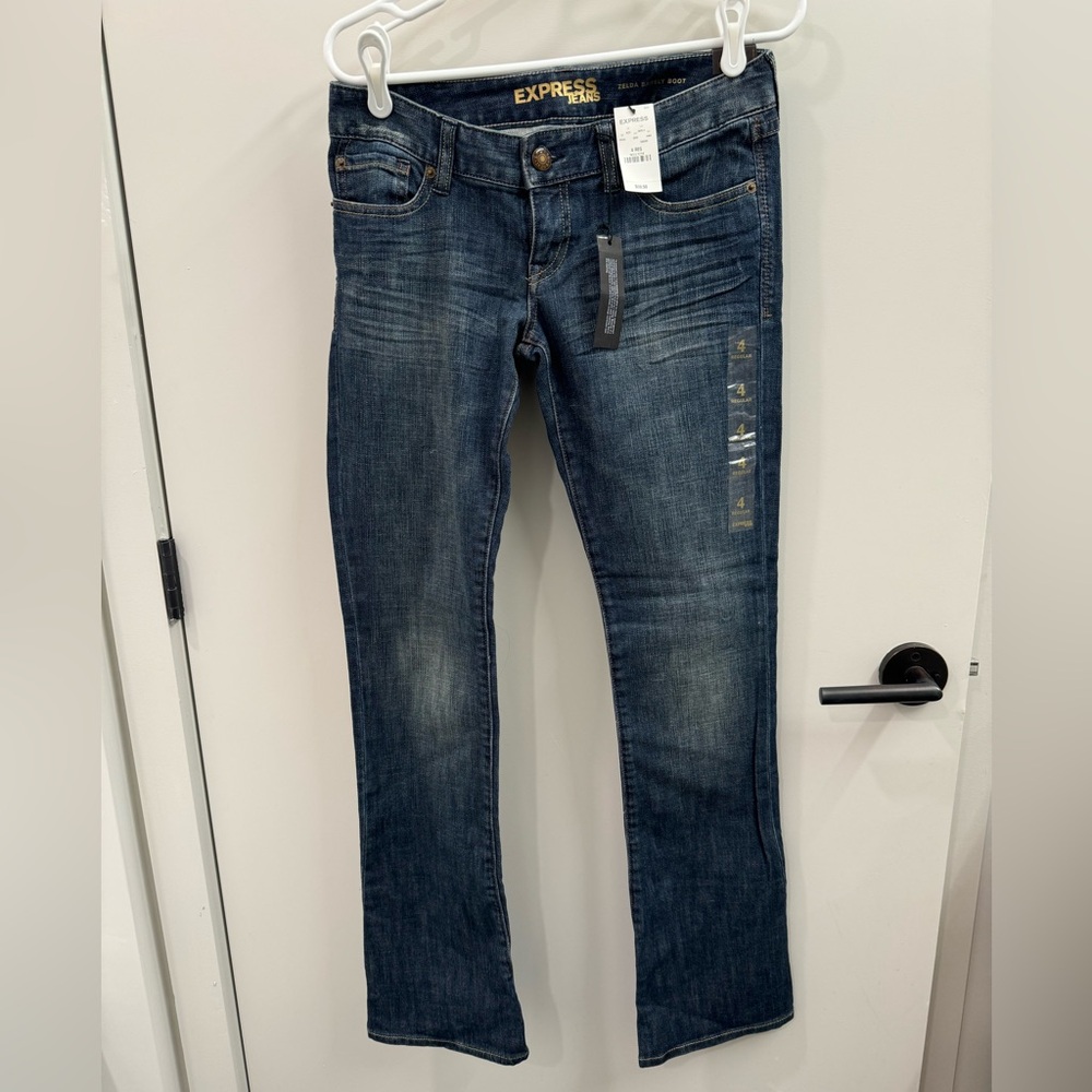 Express Jeans Barely Boot Zelda Slim Fit Low Rise 4R, New